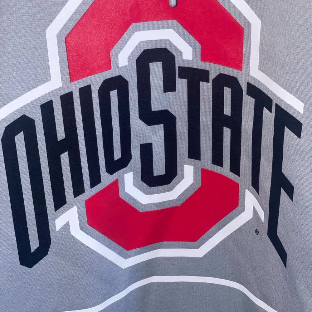 Ohio State Buckeyes Hoodie Mens Size XL Gray Nike Dri-Fit Sweatshirt On Field - Picture 2 of 9